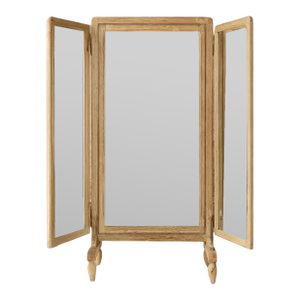 19th Century French Oak Floor Mirror