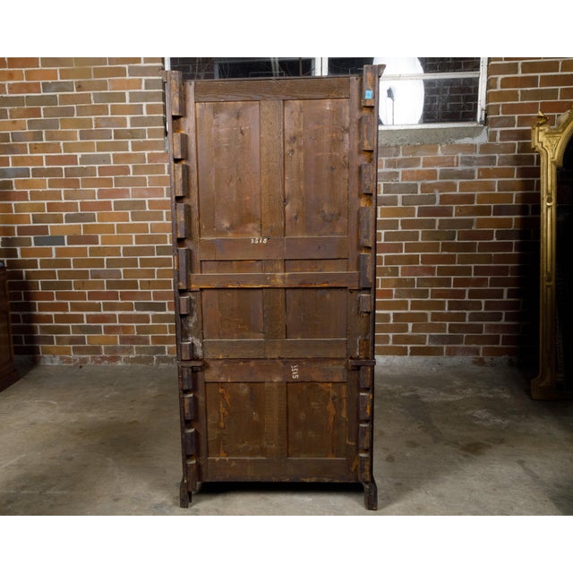 Wood English 19th Century Mahogany Bookcase with Glass Doors and Carved Rosettes For Sale - Image 7 of 12