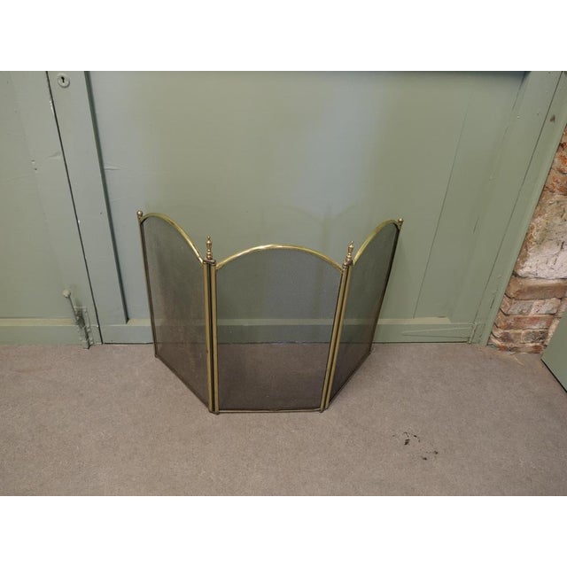 Folding Brass and Iron Fire Guard, 1960 For Sale - Image 3 of 8