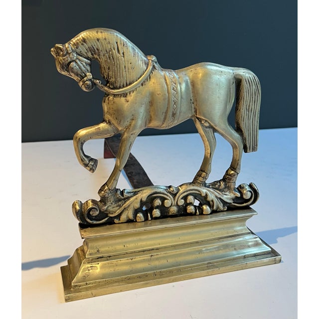 Bronze Pair of bronze horses. Work in French. For Sale - Image 8 of 12