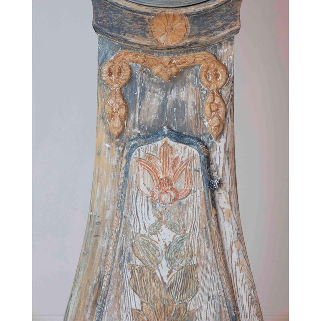 Dated 1809 Swedish Longcase Clock with Original Folk Art Decoration For Sale - Image 11 of 16