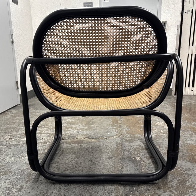 Safavieh Nadie Rattan Accent Chair For Sale - Image 10 of 12