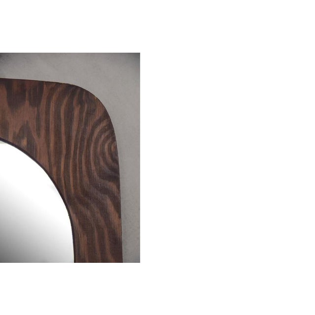 1950s Large Scandinavian Wooden Wall Mirror, 1950s For Sale - Image 5 of 9