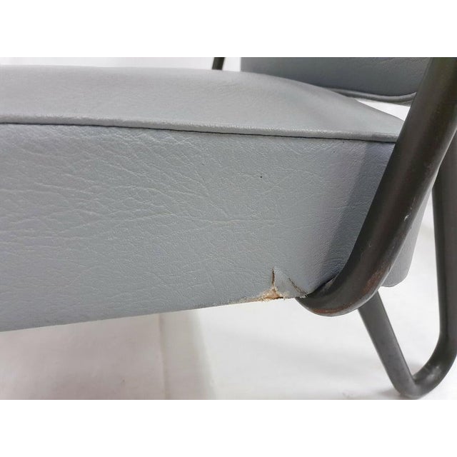 Metal Vintage Armchair by Jacques Hitier for Tubauto, 1950s For Sale - Image 7 of 13