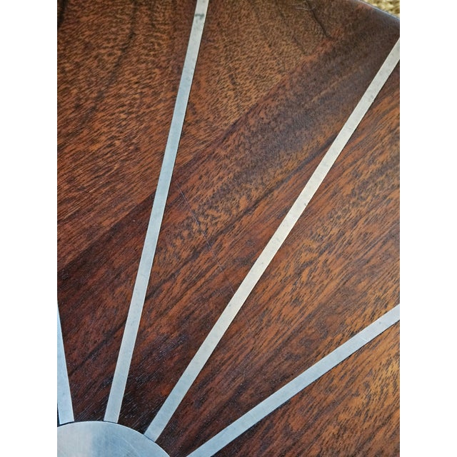 Stunning large Walnut Charger or Platter with pewter Sunburst Inlay by Paul Evans and Phil Powell. Excellent workmanship...