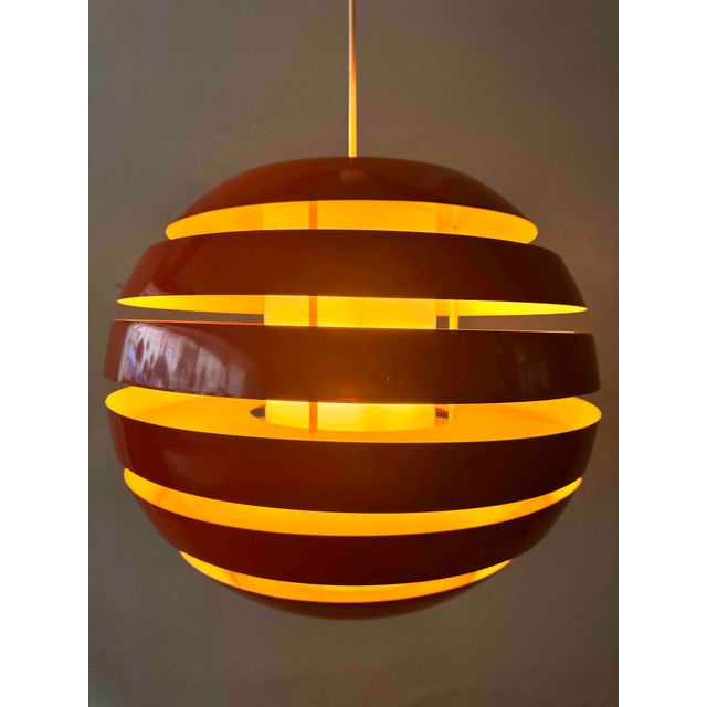 Le Monde Pendant Lamp attributed to Carl Thore for Granhaga Metallindustri, Sweden, 1960s For Sale - Image 4 of 11
