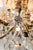 Rare Large Maison Bagues Silver Gilt Bronze Rock Crystal Flower Bouquet 20-Light Chandelier For Sale - Image 9 of 13