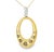 Elegant 14K yellow gold diamond bezel pendant slide featuring 18 brilliant round diamonds totaling approximately 0.2...