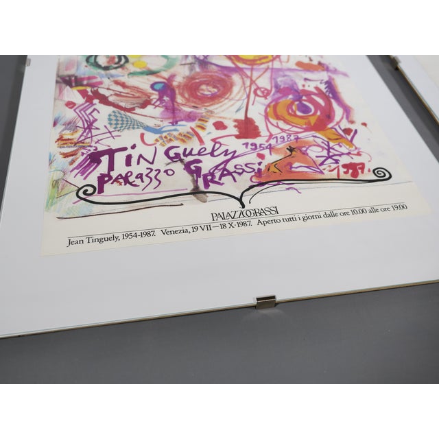 1980s Palazzo Grassi Venice Art Poster & Drawing by Jean Tinguely, 1987, Set of 2 For Sale - Image 5 of 8