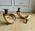 Pair of vintage natural ram’s horn candlesticks. Beautifully crafted from genuine ram’s horns, each is fitted with...