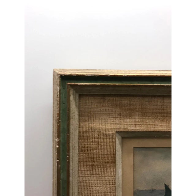 Mélanie Fain, Sea Side, Watercolor, 1935 For Sale - Image 7 of 9