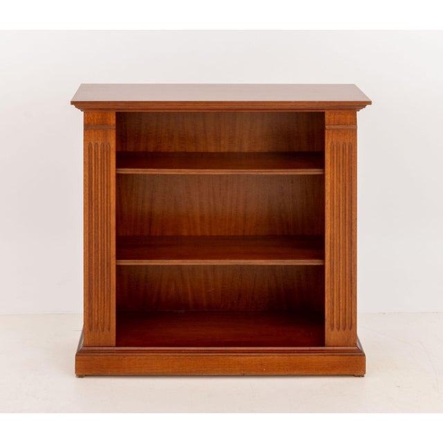 Louis Philippe Style Maple Open Bookcase, two shelves flanked by faux columns. 36.75" H x 39.5" W x 15.75" D. Provenance:...