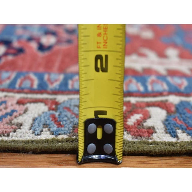 Late 19th Century Ivory, Antique Persian Karajeh Serapi, Denser Weave, Good Condition, Pure Wool, Hand Knotted, Oriental Rug For Sale - Image 10 of 13