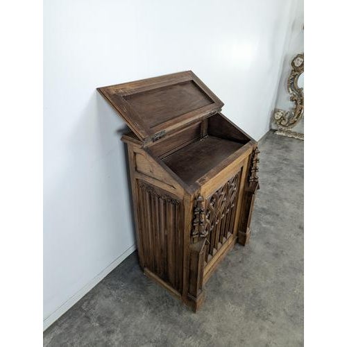 Gothic Prie-Dieu in Carved Walnut For Sale - Image 4 of 9