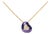 18K Yellow Gold Blue Enamel 1/10 Cttw Round Pave Diamonds Heart Shape 18" Pendant Necklace (G-H Color, SI1-SI2 Clarity) - Adjustable up to 16" - 18" For Sale