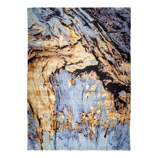 Glacial Haven Rug in Hand-Knotted Wool and Viscose by Murano Shutters For Sale