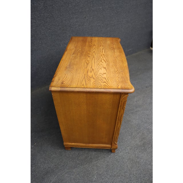 Oakwood Interiors Solid Oak Carved French Country 4-Drawer Dresser With Cedar-Lined Oak Drawers For Sale - Image 10 of 14