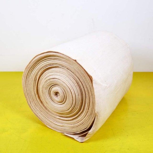 Vintage Natural Hemp Fabric For Sale - Image 6 of 6