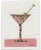 Kitty the Martini by Willa Heart in Walnut Frame, Mini Art Print For Sale