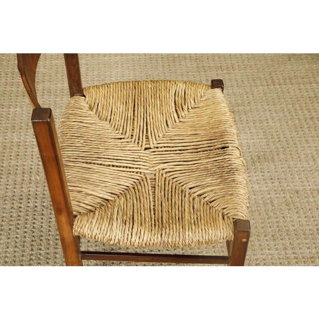 Rustic French Mid-Century Modern Dining Chairs, Style of Charlotte Perriand For Sale - Image 16 of 18