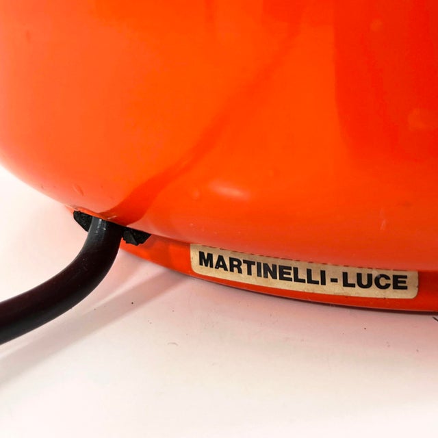 Orange Orange Mushroom Table Lamp by Elio Martinelli for Martinelli Luce, 1970s For Sale - Image 8 of 10