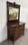 Victorian Antique Late Victorian Edwardian Serpentine Oak Dresser With Removable Mirror For Sale - Image 3 of 14