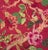 Chinoiserie Richloom Green Orange Pink Tan "Bird on a Vine" Botanical Chinoiserie Floral Linen Fabric Sample For Sale - Image 3 of 3