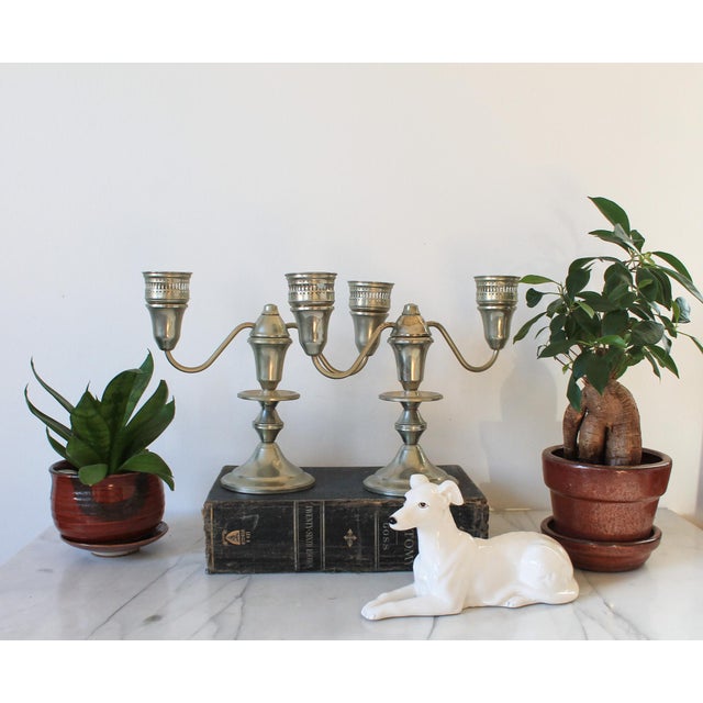 English Vintage Shrewsbury Holloware Candelabras - Taper Candle Holders - A Pair For Sale - Image 3 of 18