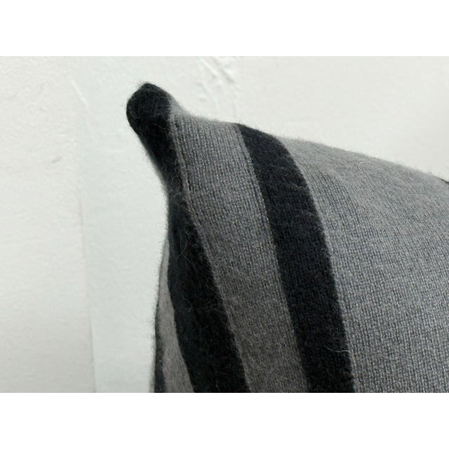 Black Eastern Accents Black + Stripe Strip Pillows, Pair For Sale - Image 8 of 12