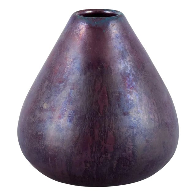 Danish Ceramic Vase with Shiny Glaze from Søren Kongstrand, 1920 For Sale