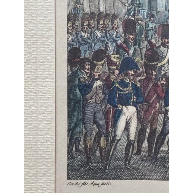 François Pigeot, Napoleon's Abdication at Fontainebleau, 1800s, Engraving For Sale - Image 4 of 8