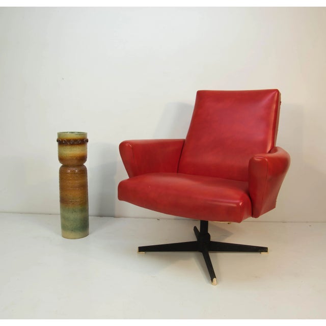 1970s Mid-Century Ceramic Floor Vase, Czechoslovakia, 1970s For Sale - Image 5 of 6