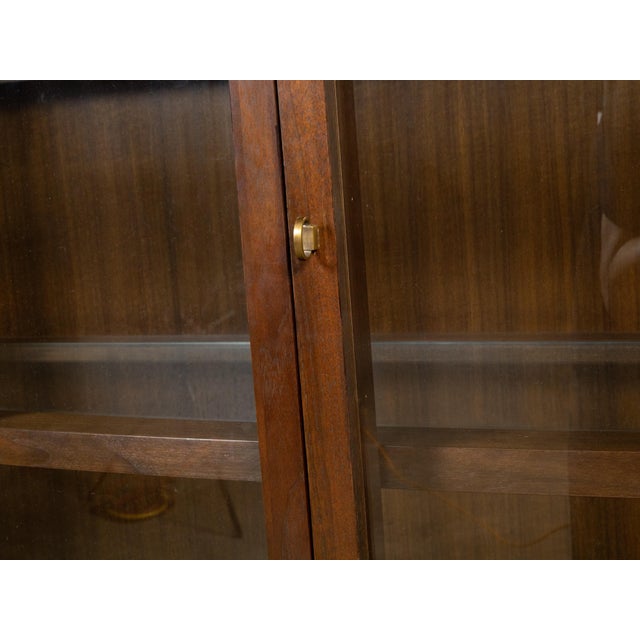 Modern Late 20th Century Vitrine Cabinet With Glass Doors and Shelves, Attributed to Barbara Barry for Henredon For Sale - Image 3 of 12