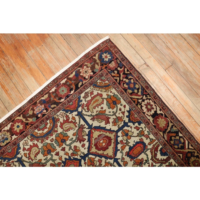 Zabihi Collection Ivory Ground Malayer Accent Rug For Sale - Image 4 of 8