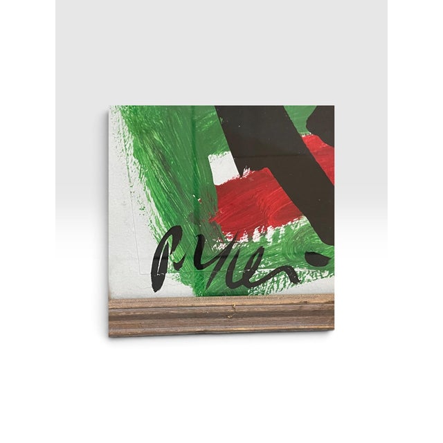 Late 20th Century Late 20th Century Attributed to Peter Keil Signed Neo-Expressionist Abstract Portrait Painting, Framed For Sale - Image 5 of 6
