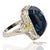14K Two Tone Solid Gold Blue Stone Floral Ring Metal Type: 14K Solid Gold, Yellow Gold, White Gold Total Item Weight: 5.0...