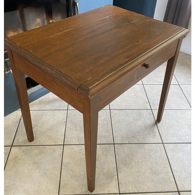 Vintage Desk in Oak with Large Drawer, 1950 For Sale - Image 12 of 18