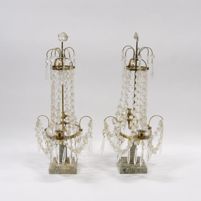 Prism Table Chandeliers, 1890s, Set of 2, in Good conditions. Designed 1890 to 1919