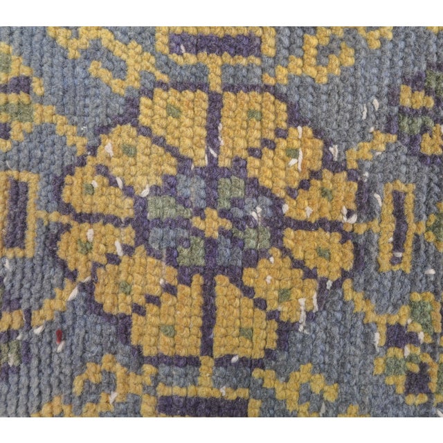 Textile 1980s Vintage Turkish Hand-Knotted Floral Runner For Sale - Image 7 of 8