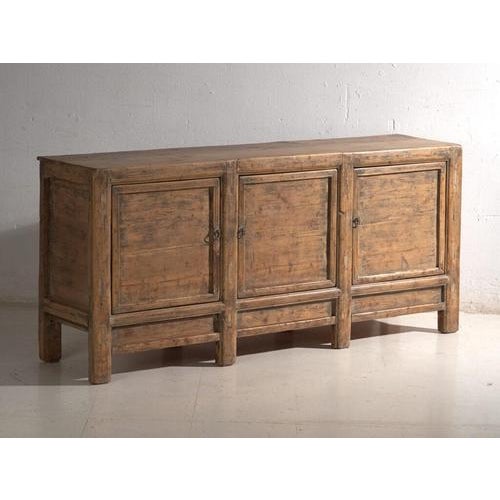 Antique 3-Door Sideboard in Pine, China, 1900 For Sale - Image 12 of 12