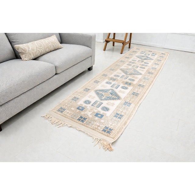Mid 20th Century Oushak Anatolian Kitchen Decor Runner Rug For Sale - Image 10 of 12