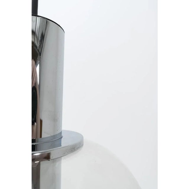 Hanging Lamp in Chrome and Glass For Sale - Image 3 of 7