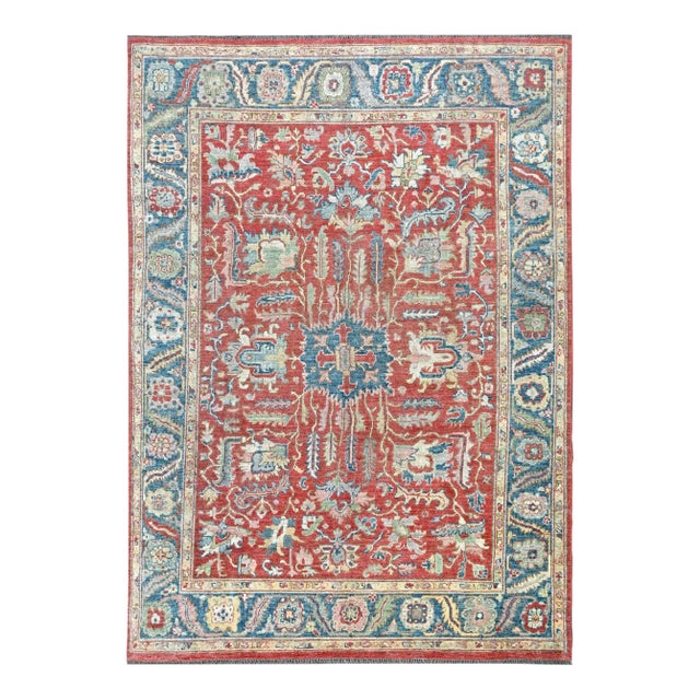 Handmade Wool & Cotton Rug. 8'11" X 12'7" For Sale