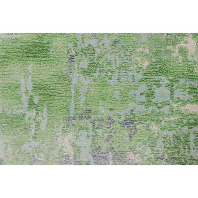 Rug & Kilim’s Abstract Rug in Green, Blue and Beige All-Over Pattern For Sale In New York - Image 6 of 8
