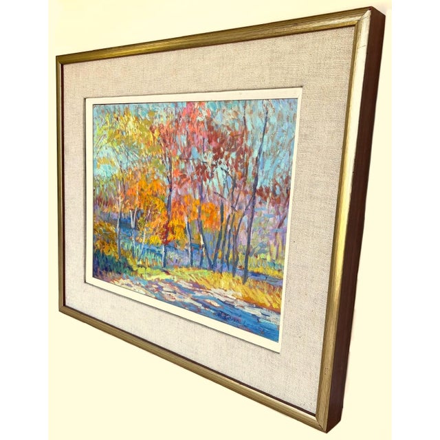 I love the feeling of this painting and the way she captured light shimmering off the trees, and how the colors feel light...