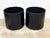A pair of Gainey Ceramics black glazed ceramic planters. Both planters are in good condition with no chips, cracks or...