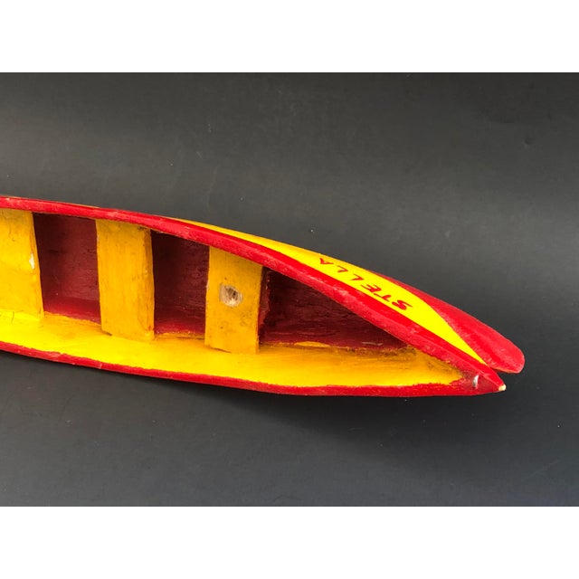 1930's Wooden Folk Art Boat Model Chairish