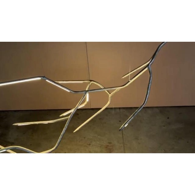 Contemporary Dafne 160 Silvered Brass Finish Pendant Lamp by Morghen Studio For Sale - Image 3 of 9