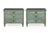PAIR OF BLUE-PAINTED SWEDISH GUSTAVIAN-STYLE BEDSIDE COMMODES With paint-simulating-stone tops | Northern European, circa...