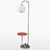 Red Chrome Floor Lamp with Side Table by Jindřich Halabala for Up Zavody, 1930s For Sale - Image 8 of 8